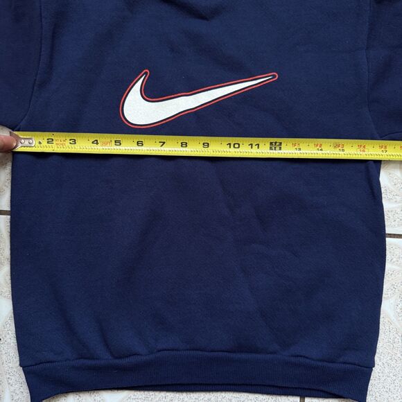 NWT VTG NIKE Swoosh Crewneck Sweatshirt YOUTH SMALL KIDS BOYS PULLOVER 90s USA - Picture 6 of 8